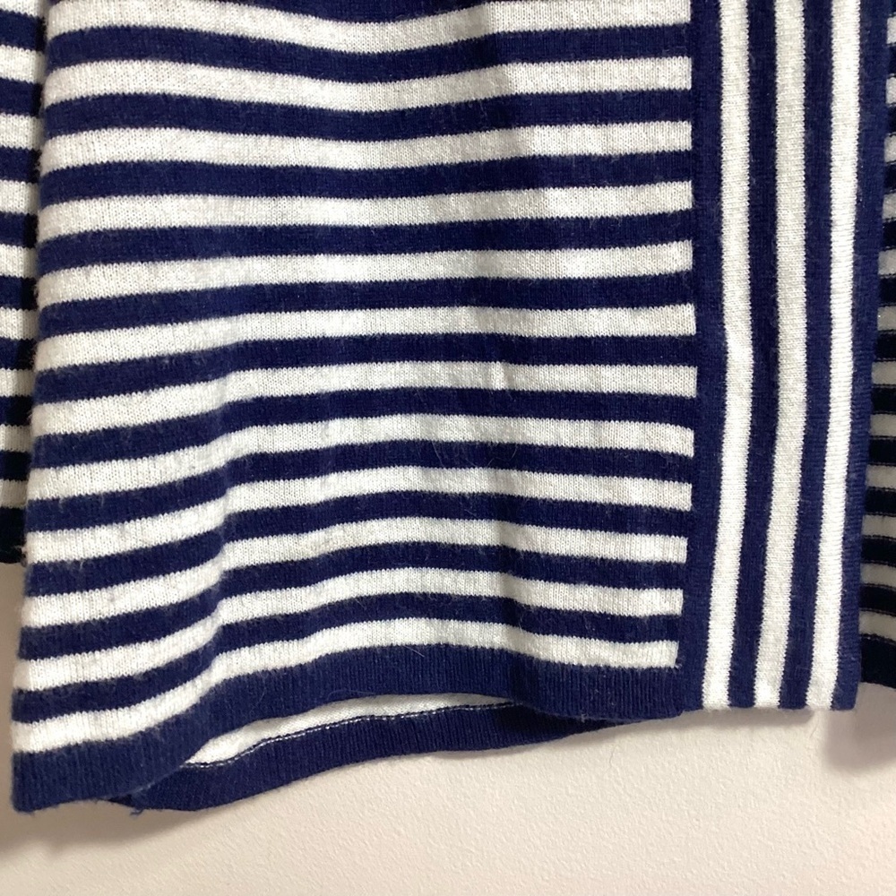 Talbots 1X Classic Capsule Striped Open Mid Length Teacher Cardigan Wool Blend - Picture 9 of 13